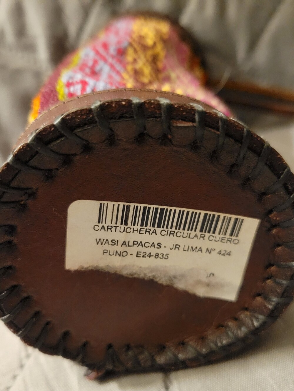 Alpaca Small Brown Leather Bag